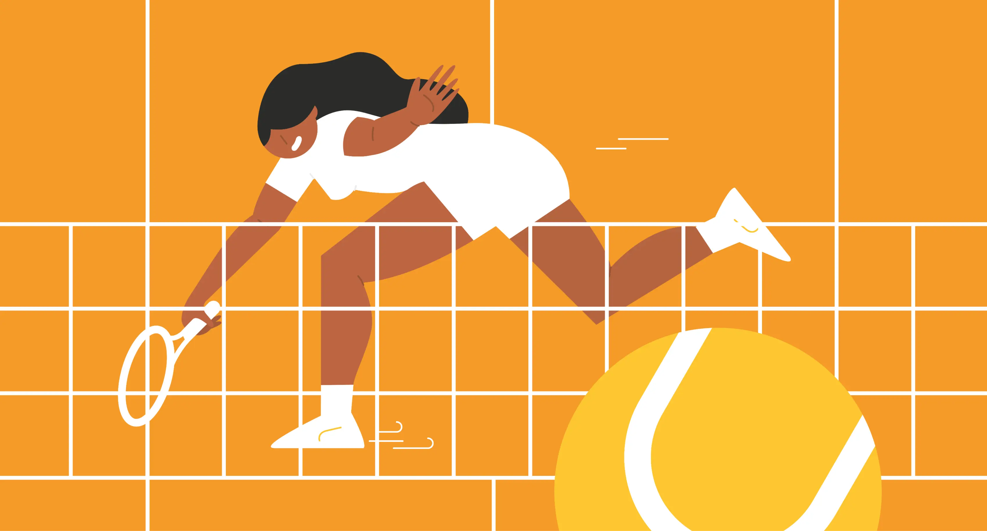 Illustration of a tennis player