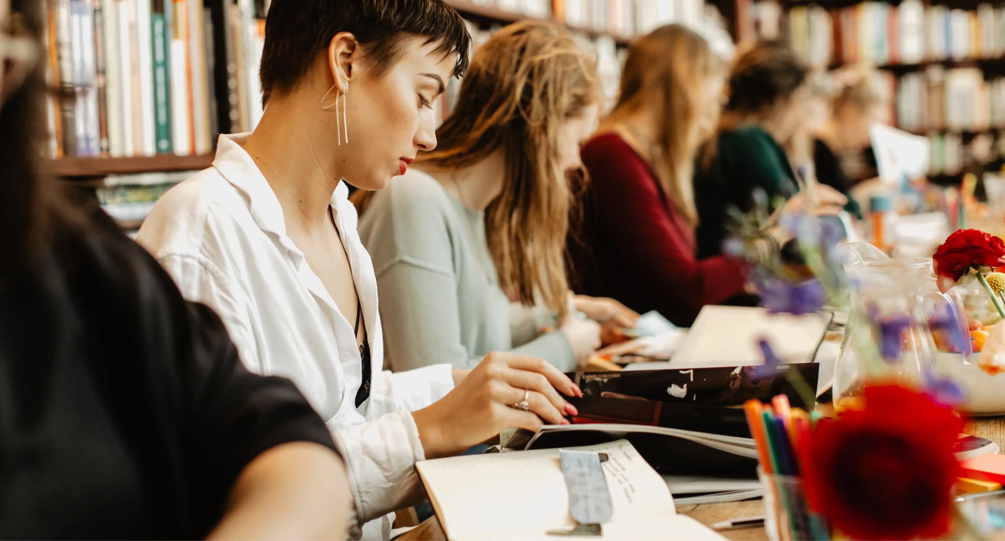 People participating in a workshop