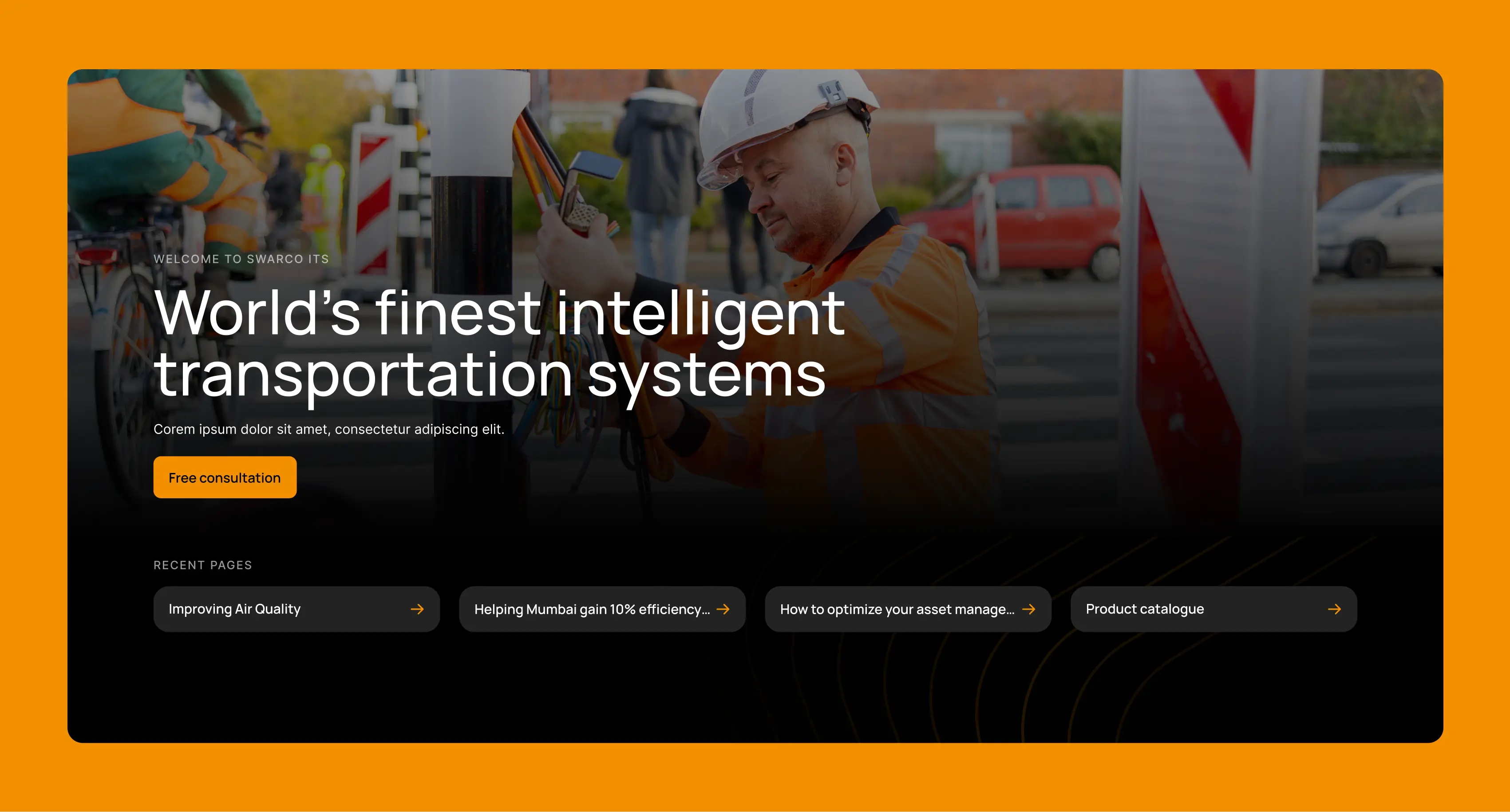 Home header with hero image