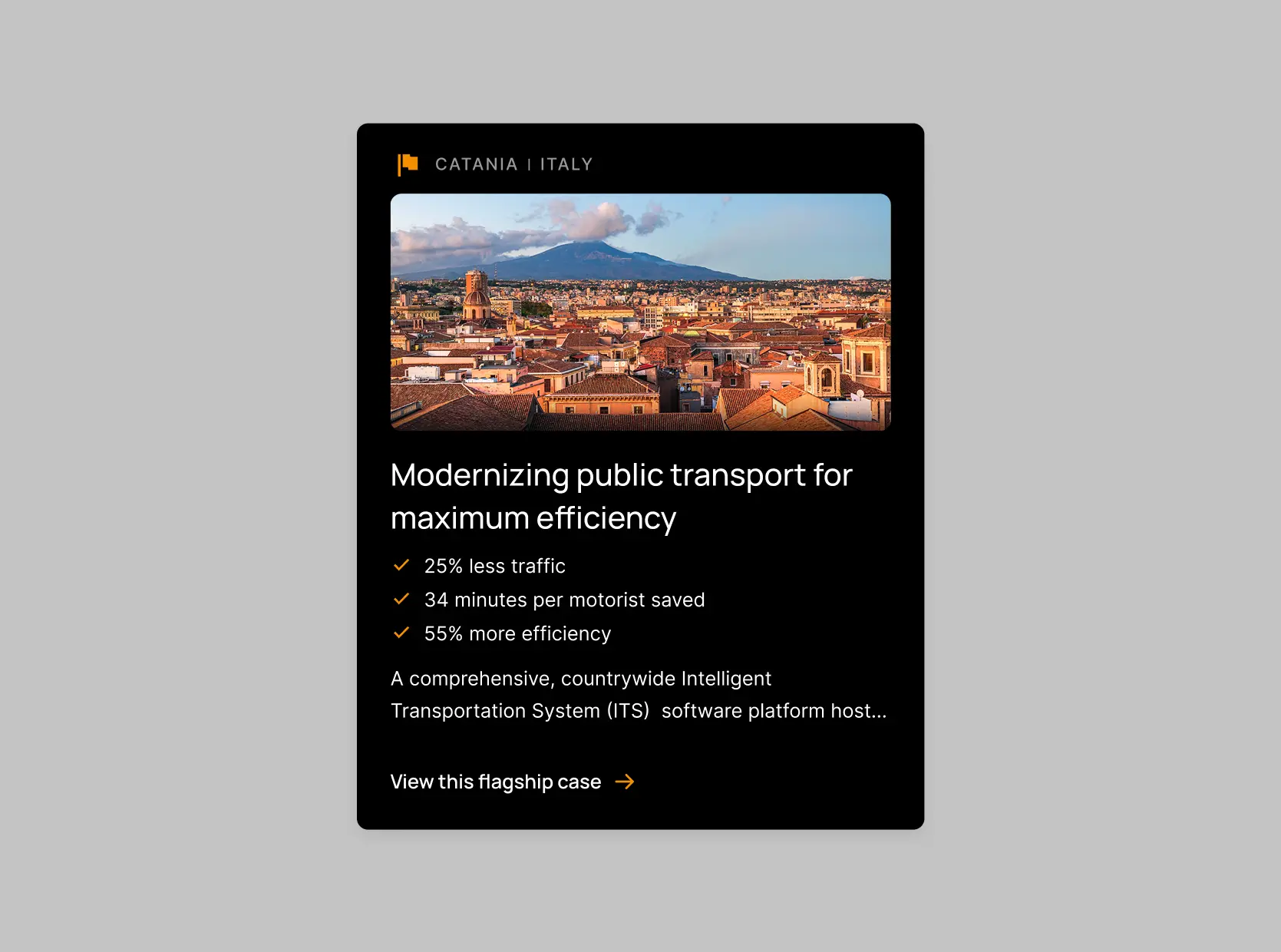 UI card for flagship previews